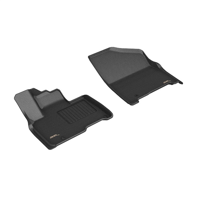 Kia Carnival Hybrid Floor Mats - Front - 3D MAXpider - KAGU Series - Black - `25-`26